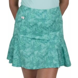 NWT Women's Nancy Lopez 17" Flip Golf Skort - Medium - Aqua (Sonora Print)
